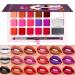 Make Up Lipsticks palette de rouge l vres pour les femmes - Palette de brillance l vres 18 couleurs de maquillage - Cosm tiques de costumes d'Halloween longue dur e pour la rassemblement perfo
