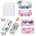 Vankcp 100 pieces Empty False Eyelash Box set Butterfly Print Lash Case Holder 50 Eyelash Packaging Box with 50 Eyelash Tray Colorful Eyelash Storage Cardboard Box for Women Girls Daily Use