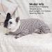 KYEESE Stretchy Dog Pajamas for Small Dogs - Striped 4 Legged Jumpsuit for Hair Shedding Cover - XL - Ivory Brown - Buy Online on GoSupps.com