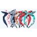 Qiabao Womens 5 Pack Assorted Bow Tie Hard Headband Hair Bands - Buy Online on GoSupps.com
