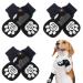 Pupeck dog socks paw protection anti-slide outdoor indoor 3 pair dog shoes for small medium large dogs summer heat protection paws protection pads with handles for older dogs hardwood floors X-Large (pack of 6) black (rainbow)