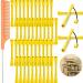 48 Pieces Hair Perm Rods Cold Wave Rods Plastic Perming Rods Curlers Hair Rollers with Steel Pintail Comb Rat Tail Comb for Hairdressing Styling Tools (Yellow and Orange,0.28 Inch/ 0.7 cm) 0.28 Inch (Pack of 48) Yellow,Ora…