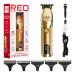 Red by Kiss Cordless Hair & Beard Trimmer for Men Water-Proof Professional Rechargeable Hair Clipper LCD Display Precision Blade Trimmer