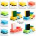 COM-Four 30x Universal Cleaning Sponge with Grip Cowl & Scouring Pad - Versatile Wet Flush Sponge - Color Mix (030 Pieces) | International Shipping Available - Buy Online on GoSupps.com