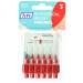 TePe Interdental Brushes in BlistPack Red 0.5 mm 3 x 6 pieces Rojo 6 pieces (pack of 3)