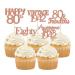 Gyufise 30Pcs Rose Gold Vintage 1942 Cupcake Toppers 80th Birthday Cupcake Toppers Awesome Since 1942 Hello 80 Cake Topper Seventy 80 & fabulous Cupcake Picks 80th Birthday Cake Decorations Supplies