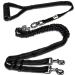 Twin leash - dog leash for 2 large dogs from 20 kg - double leash stretchable reflective 150 to 220 cm with soft handle