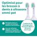 emmi-pet 2xA1 (S) Small Ultrasonic Brush Heads for emmi-pet 1.0&2.0 Ultrasonic Toothbrush I Prevents Tartar Fights Bad Breath and Gingivitis I Quiet & Friction-Free - Buy Online on GoSupps.com
