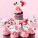 Red White Black Love Heart Cupcake Topper for Valentines Day Decoration Engagement Proposal Wedding Party Supplies - Buy Online on GoSupps.com