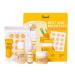 Sweet Chef Best & Brightest Essentials  5 Piece Travel Holiday Gift Set - Carrot Ginger Blemish Patches  Ginger + Vitamin C Face Serum & Tonic  Turmeric + Vit C Eye Cream + Superfood Moisture Cream