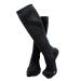 Cushioned Arch Support Knee High Compression Socks Easy-On/Easy-Off 15-20mmhg Plantar Fasciitis Hiking Medium Black