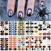 SOGAYU 12 Sheets Halloween Full Nail Wraps Art Stickers, Nail Polish Strips Nail Decals DIY Self-Adhesive Pumpkin Bat Ghost Spider Vampire Pattern with 2 Piece Nail Files for Party Decor (168 Pieces) Halloween,12 Sheets,Fu