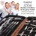 Three Swords 16 pcs Manicure Pedicure Set 'Cinisello' | Premium Synthetic Leather Nail Case in Cognac | Complete Hand & Foot Care Tools - Buy Online on GoSupps.com