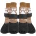 Kooltail non-slip dog socks-outdoor dog shoes Waterproof dog shoes Pfot protection with belt traction control for hardwood floors khaki large