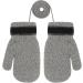 Cute Fox Knitting Toddler Winter Gloves | Full Finger | Thermal Plush Lining | 1-3 Yrs | Bear/Grey - Buy Online on GoSupps.com