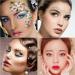 Silver Face Jewels: Self-Adhesive Rhinestones for Women & Girls - 4 Sheets Festival Gemstones - Buy Online on GoSupps.com
