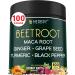 Herbpy 6in1 Beetroot Supplement with Maca Root Grape Seed Ginger Turmeric and Black Pepper for Heart Health & Immune Support - 100 Vegan Capsules