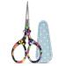 Hisuper Sewing scissors sharp scissors Embroidery Scissors Crafting Threading Scissors with Leather Scissors Cover for Needlework Craft Art Work Manual Sewing Handicraft DIY Tool 3.6 inch Black Flower