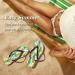 Mnsruu Pineapple Flip-Flops - Zig-Zag Chevron Watercolor Sandals for Men & Women | Perfect for Hotel Spa Bedroom & Travel - Buy Online on GoSupps.com