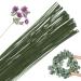 SOCNITC 100pcs Floral Wire Dark Green  22 Gauge Flower Wire Sticks Floral Supplies 14 inches for Bouquet Stem Wrap Floral Arranging Craft Projects Corsages  Wedding Bouquet  22 Gauge 100 pcs Dark Green