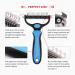 Pet Cat brush & Dog brush Double sided De-Matting De-shedding Rake for medium to long hair - Professional Grooming Tool for Tangle-Free Fur comes with a Bonus FREE stainless steel Comb (Blue) - Buy Online on GoSupps.com