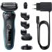 Buy Braun Series 5 CS Razor for Men - Electric Shaver with 3 Flexible Blades & Beard Trimmer | M4500CS Turquoise & 53B Black - International Shipping Available - Buy Online on GoSupps.com