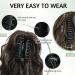 FINE PLUS 18 Claw Ponytail Hair Extension - Natural Wavy Highlights - Synthetic Hairpiece for Women - Blonde with Brown Highlights - Buy Online on GoSupps.com