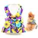 SMALLLEE_LUCKY_STORE Dog Floral Harness Dress with Leash Set Bow Puppy Princess Dress for Small Medium Dog Cat Girls Adjustable Pet Skirt with D-ring Female Dog Clothes Summer Apparel Purple XXL XXL purple
