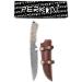 Perkin Damascus Hunting Knife with Sheath - 25.4cm | Premium 1975 Edition | International Shipping Available - Buy Online on GoSupps.com