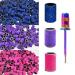 Nail Drill Bits Sanding Bands for Nail Drill, Corfulra Drill Bits for Nails 210pcs Sanding Bands Coarse Fine #80#150#240 Grits with Rainbow Mandrel Bit for Electric Nail Drill Nail Accessories Tool Blue-purple-red