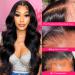 Megalook 36 Inch Body Wave Human Hair Wig | HD Lace Front 200% Density | Bleached Knots | Brazilian Real Hair | Natural Black Color - Buy Online on GoSupps.com