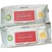 Cucumber and Citrus Face and Body Wipes - 2 bags of 64 wipes
