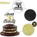 30th Birthday Cake Attachments - Sumerk Gold & Black Decoration Accessories for Party | 1 Pack - Buy Online on GoSupps.com