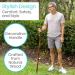 Vive Wooden Walking Stick - Handcrafted Mahogany Hiking Cane for Outdoor Activities - Lightweight with Wrist Strap - 55 Inch - Buy Online on GoSupps.com