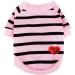 Zweitea Dog Shirts for Small Dogs | Cute Summer Striped T-Shirts & Sweatshirts | Soft Cotton Puppy Clothes - Baby Pink M - Buy Online on GoSupps.com