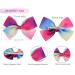 12Pcs Rainbow Heart Hair Bows for Girls - Colorful Grosgrain Ribbon Clips | Kids, Toddlers, Teens - 12 Multi Colors - Buy Online on GoSupps.com