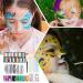 Kasmole Artistic makeup facial makeup with stencils palette with 12 compartments with brushes stencils rhinestones watersoluble cosmetics for boys girls youth - Buy Online on GoSupps.com