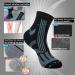 Quarter Athletic Running Socks 3-Pack for Men & Women - Moisture-Wicking, No Blister Cushion, Ideal for Cycling and Sports - Black - Buy Online on GoSupps.com