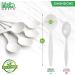HeloGreen Eco-Friendly 6 Cornstarch Soup Spoons - 50 Pack | Heavy Duty Disposable Alternative to Plastic Utensils | Ivory Color - Buy Online on GoSupps.com