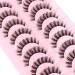 Glowingwin Russian Volume D Curl Hybrid Strip Lashes - 10 Pairs Pack | 3D Curly Faux Mink False Eyelashes | Natural, Fluffy, and Long-Lasting Russian Lashes - Buy Online on GoSupps.com