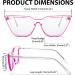 FEISEDY Women's Cat Eye Blue Light Blocking Glasses | Anti Eyestrain Clear Square Frame | Fake Nerd Eyewear B2353 - Rose Red 51mm - Buy Online on GoSupps.com