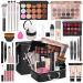 All in One Makeup Kit for Women Multi-Purpose Makeup Kit - Eyeshadow Palette Lip Gloss Set Makeup Compact Eyebrow Pencil Mascara and Concealer Foundation Adult Professional and Beginner Makeup Kits Portable Full Trunk Makeup Kit Women's Full Makeup Kit C 