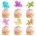 Ercadio 24 Pack Cute Unicorn Cupcake Toppers Fantasy Unicorn Cupcake Picks Unicorn Horse Decor for Unicorn Theme Baby Shower Birthday Party Supplies Unicorn Cute Cute Orange