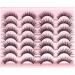 Veleasha Cat Eye Lashes Natural Look 3D Eyelashes Wispy 15MM Faux Mink Lashes 14 Pairs Pack False Eyelashes | Style 25 14 Pairs-Cat Eye Wispy Lashes 25 - Buy Online on GoSupps.com