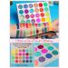 Kalolary Neon Eyeshadow Palette - 24 Highly Pigmented Matte & Sparkling Colors Glows in the Dark UV Blacklight with 4 Pink Brushes - International Shipping Available - Buy Online on GoSupps.com