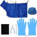 6 Pieces Cat Bathing Kit Include Cat Grooming Bag Cat Muzzle Nail Clipper and Trimmer Nail File Cat Grooming Gloves for Cat Bathing Nail Trimming Feeding