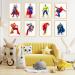 Yumcute Superheroes Watercolor Art Posters - 8-Piece Avengers Wall Decor for Kids' Bedrooms (A4 Unframed) - Buy Online on GoSupps.com