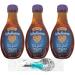 Wholesome Organic Blue Agave Nectar, Syrup, Low Glycemic Sweetener, Gluten Free, Non GMO, 23.5 Fluid Ounce Bottle (Pack of 3) - with By The Cup Measuring Spoons