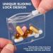 Zippered Pill Pouch Bags - 12 Pcs Clear Mini Bags for Pills Vitamins Supplements - BPA-Free Reusable & Travel-Friendly - Buy Online on GoSupps.com