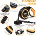Euroca Retractable Dog Leash for Small Medium and Large Dogs Up to 110LBS- 16' Heavy Duty Reflective Nylon Tape Tangle-Free Quick-Lock Braking System Anti-Slip Handle (Large Black) Large Black - Buy Online on GoSupps.com